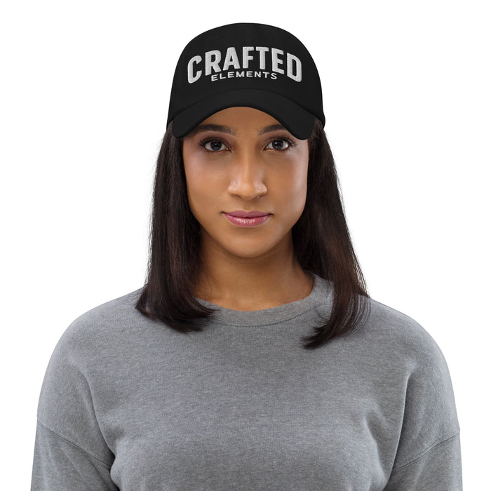 Crafted Elements White Logo Classic Dad Hat