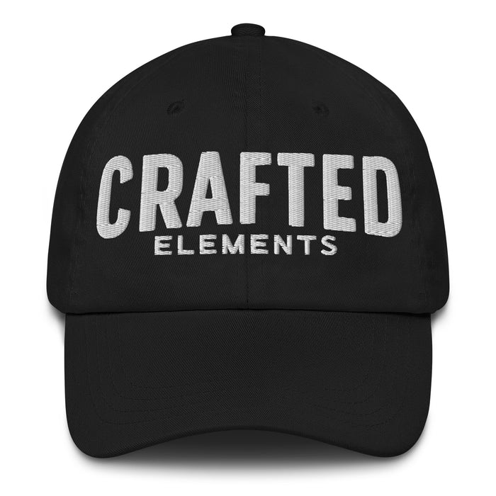 Crafted Elements White Logo Classic Dad Hat