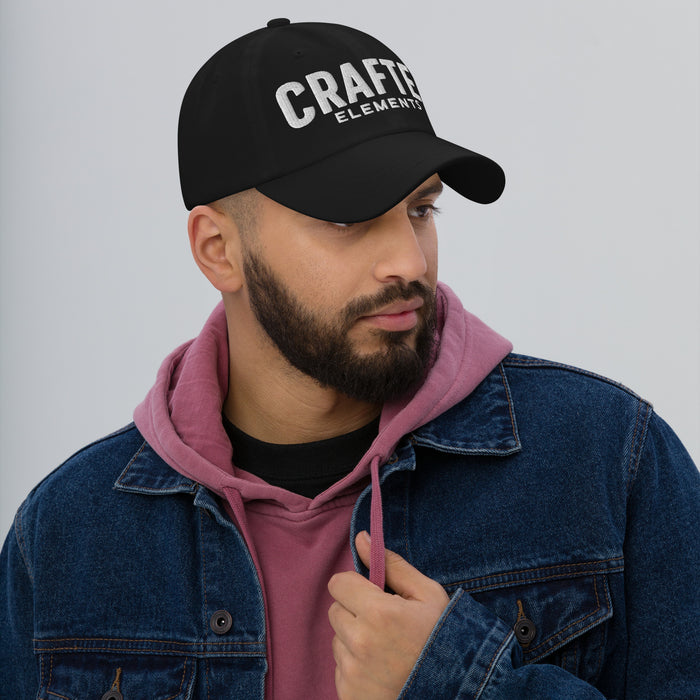 Crafted Elements White Logo Classic Dad Hat