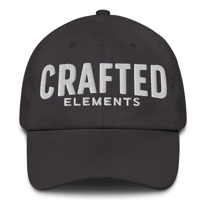 Crafted Elements White Logo Classic Dad Hat