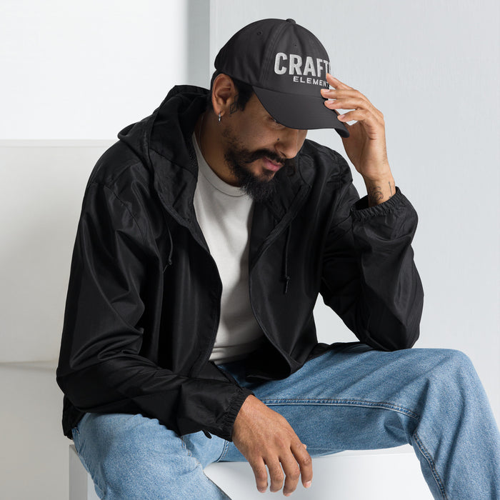 Crafted Elements White Logo Classic Dad Hat