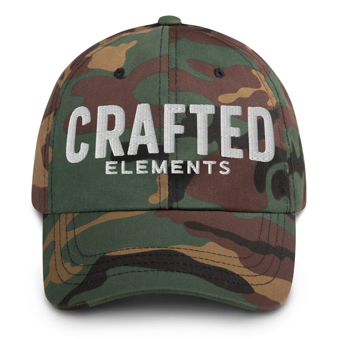 Crafted Elements White Logo Classic Dad Hat