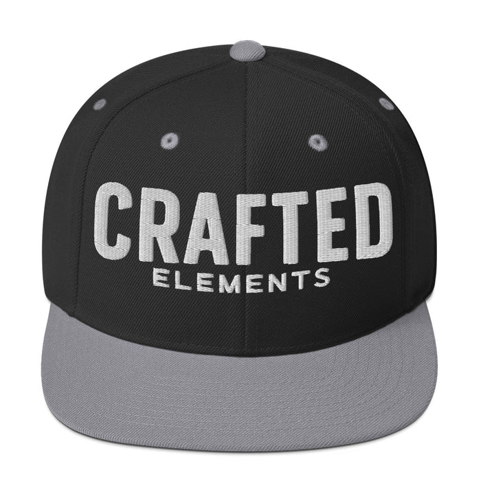 Crafted Elements White Logo Snapback Hat