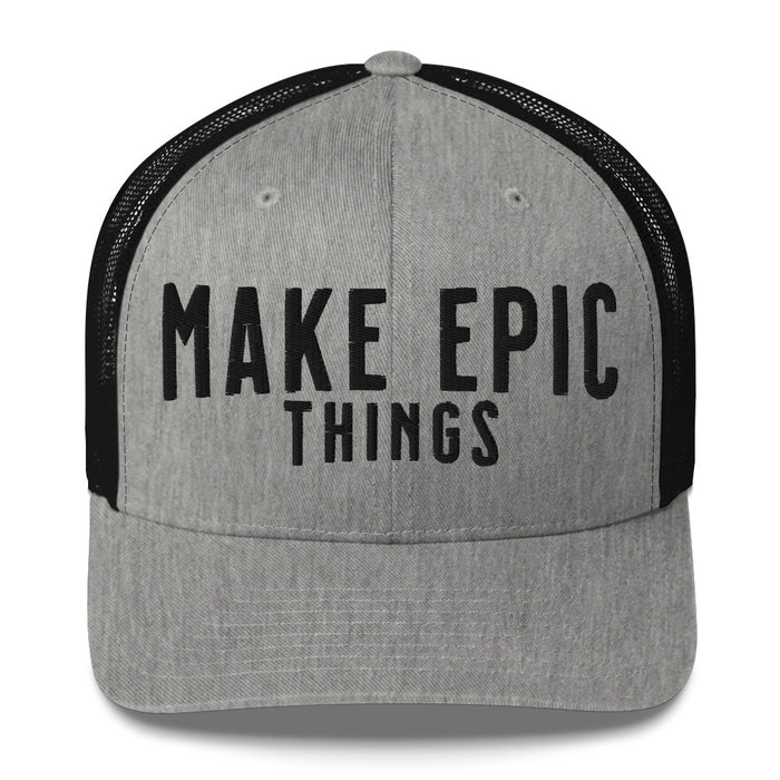 Make Epic Things Black Logo Trucker Cap Hat