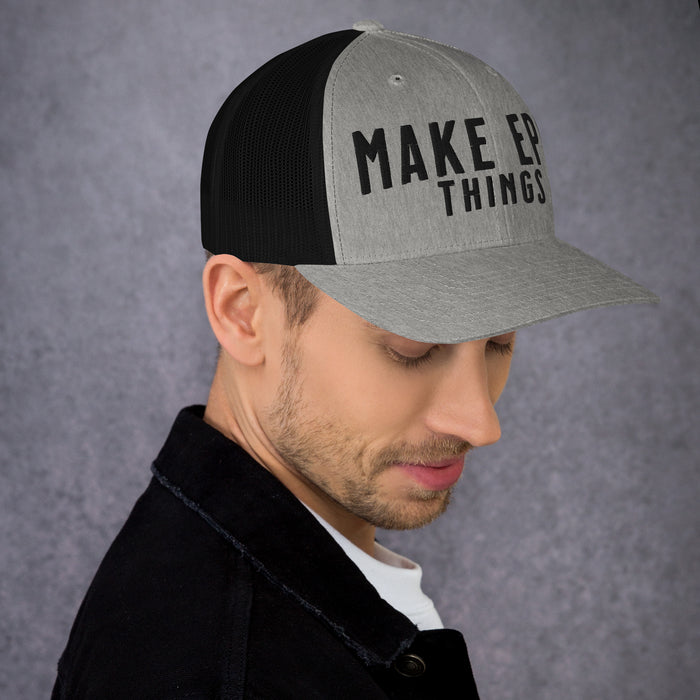 Make Epic Things Black Logo Trucker Cap Hat