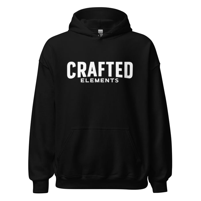 Crafted Elements White Logo Hoodie