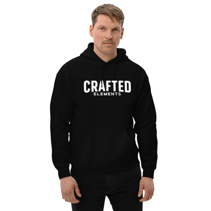 Crafted Elements White Logo Hoodie