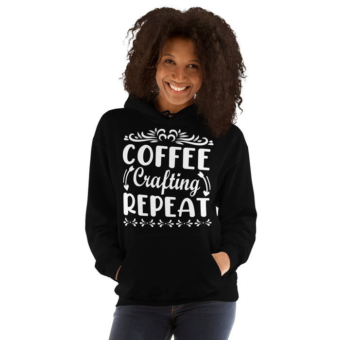 Coffee. Crafting. Repeat. Hoodie