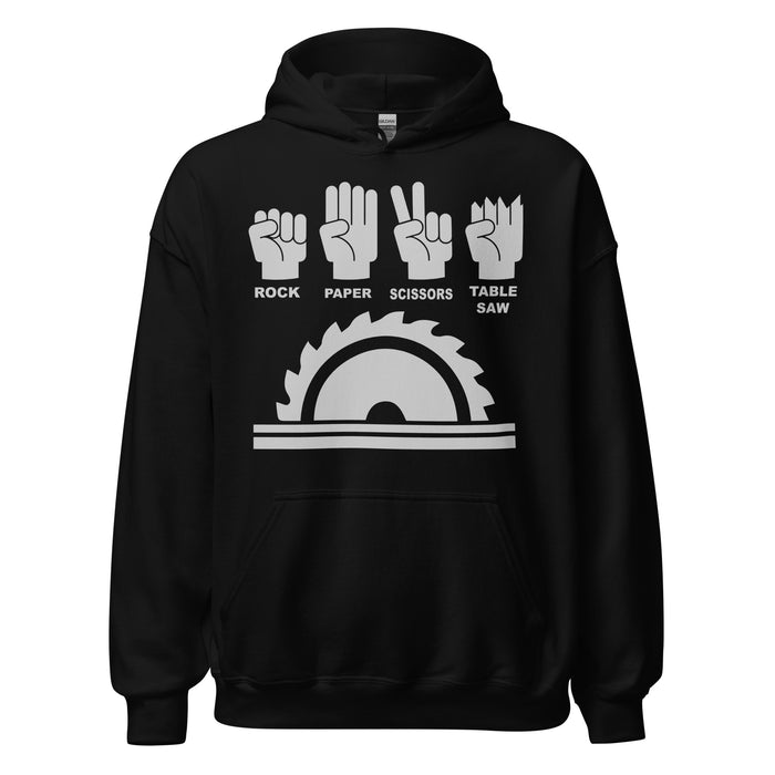 Rock, Paper, Scissors, Table Saw II Hoodie