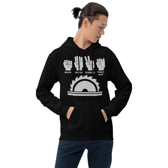 Rock, Paper, Scissors, Table Saw II Hoodie