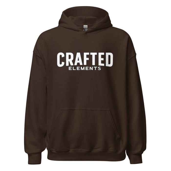 Crafted Elements White Logo Hoodie