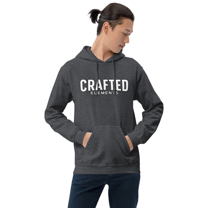 Crafted Elements White Logo Hoodie