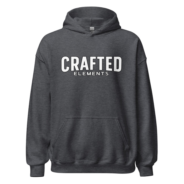 Crafted Elements White Logo Hoodie