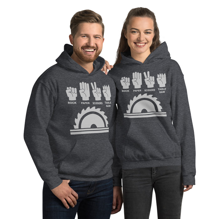 Rock, Paper, Scissors, Table Saw II Hoodie