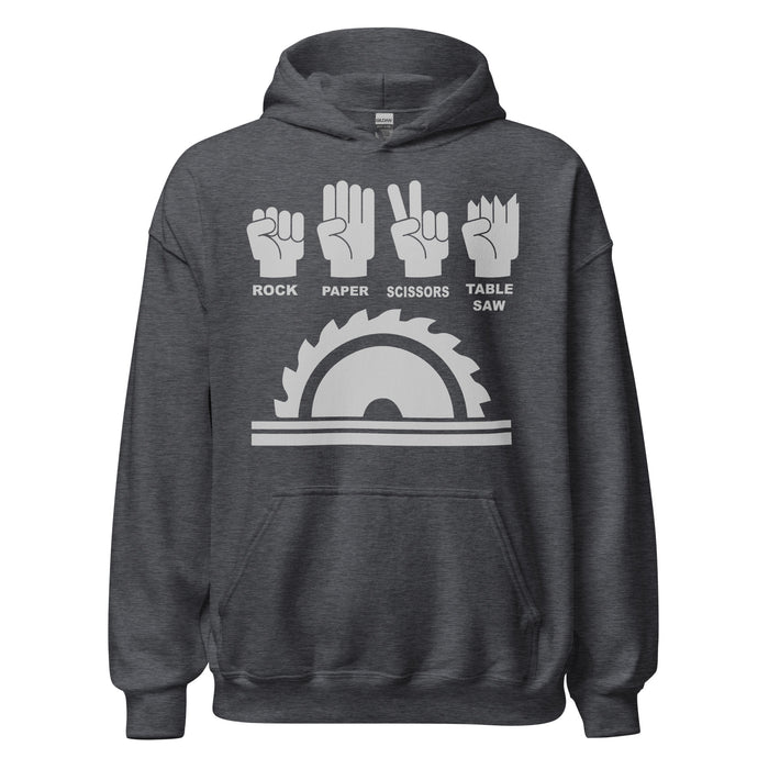 Rock, Paper, Scissors, Table Saw II Hoodie