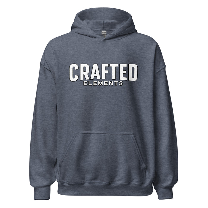 Crafted Elements White Logo Hoodie