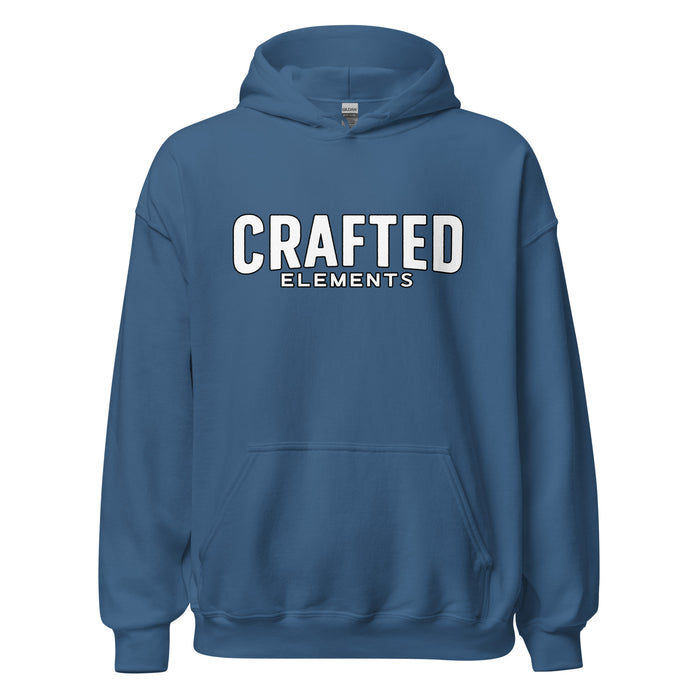 Crafted Elements White Logo Hoodie