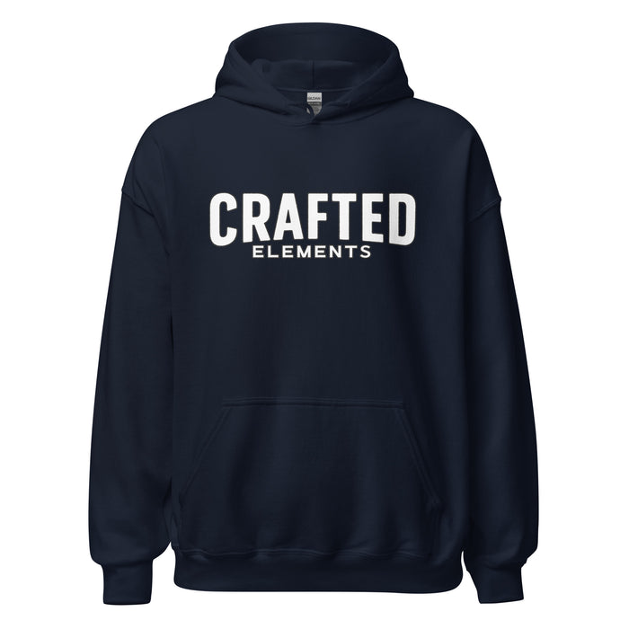 Crafted Elements White Logo Hoodie