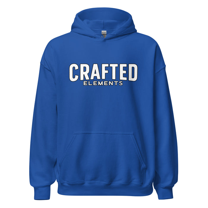 Crafted Elements White Logo Hoodie