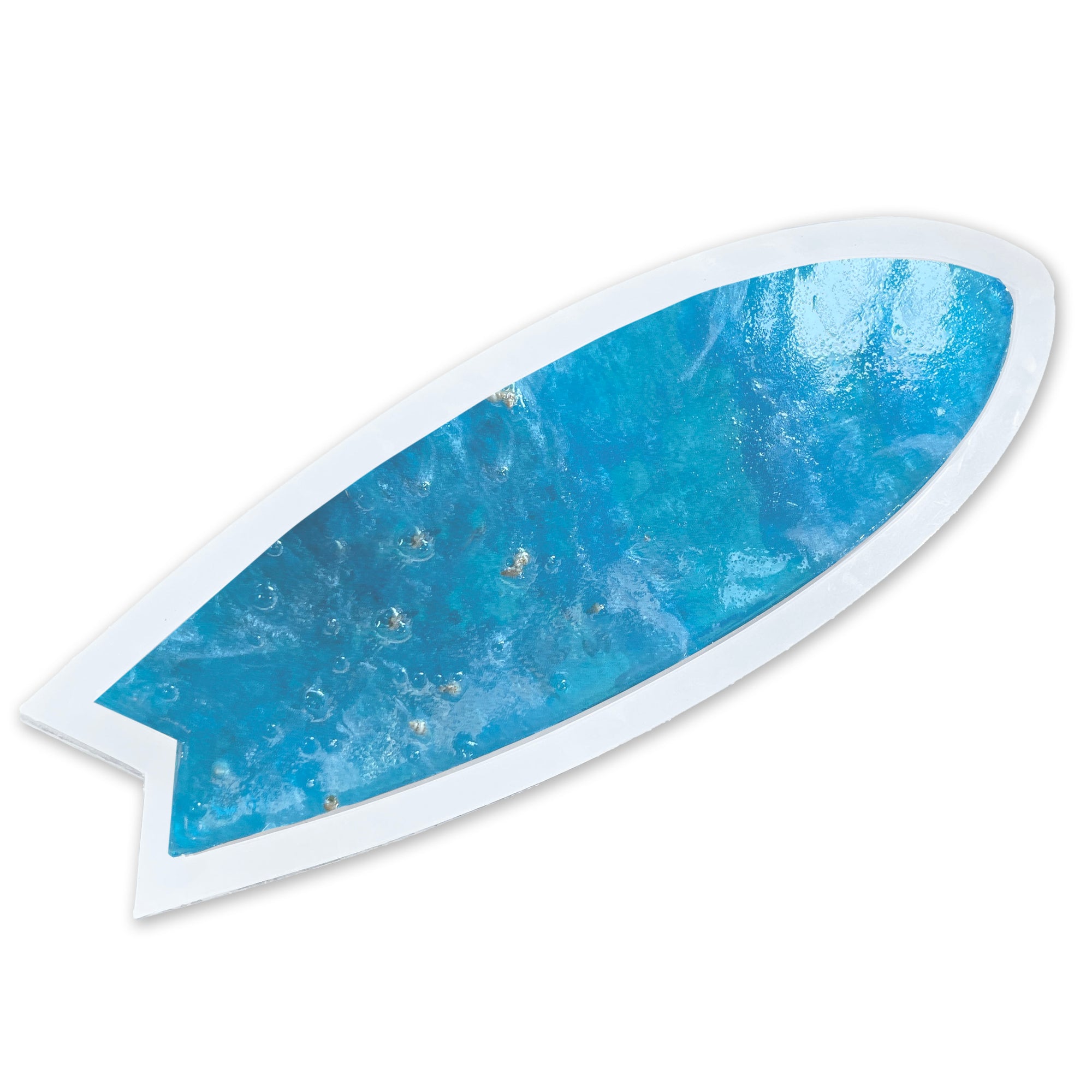 16x5x1" Small Fishtail Surfboard Silicone Mold For Epoxy Resin Crafted Elements