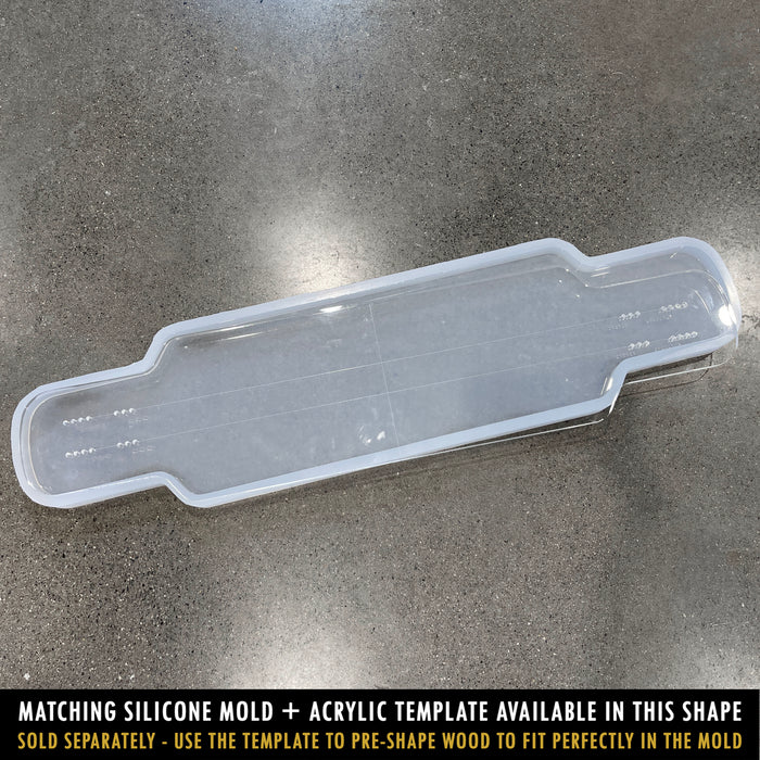 36.5x8.5x1" Cutaway Longboard Silicone Mold