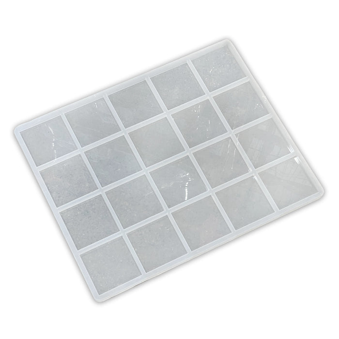 4.125x4.125x0.5" MEGA 20 Coaster Silicone Mold For Epoxy Resin