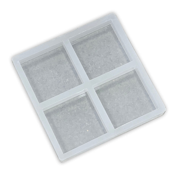 4x4x1" Thick 4 Coaster Silicone Mold - Square