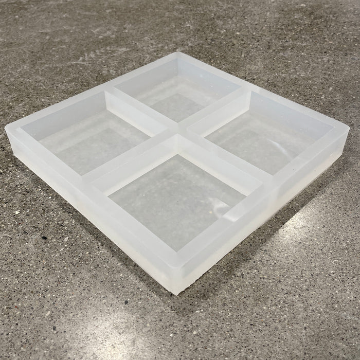 4x4x1" Thick 4 Coaster Silicone Mold - Square