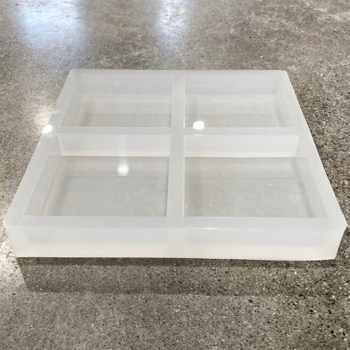 4x4x1" Thick 4 Coaster Silicone Mold - Square