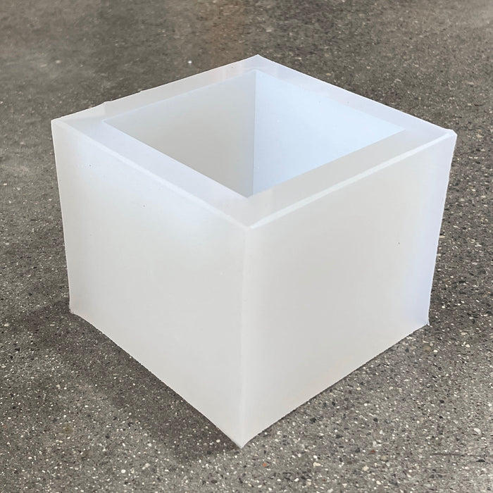 4x4x4" Cube Silicone Mold For Epoxy Resin - Deep Casting Mold