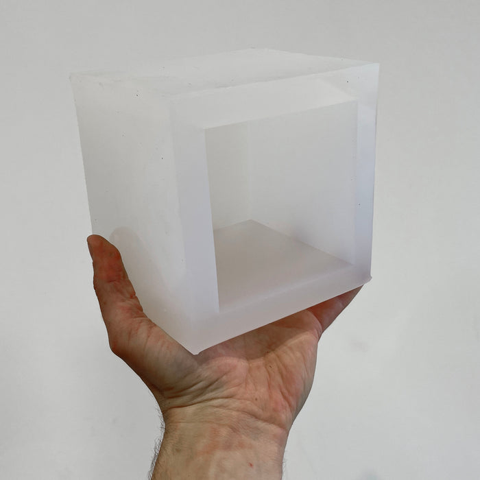 4x4x4" Cube Silicone Mold For Epoxy Resin - Deep Casting Mold