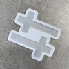 6x3.1x1" Double Mini Cross Silicone Mold For Epoxy Resin - Keepsake Sized