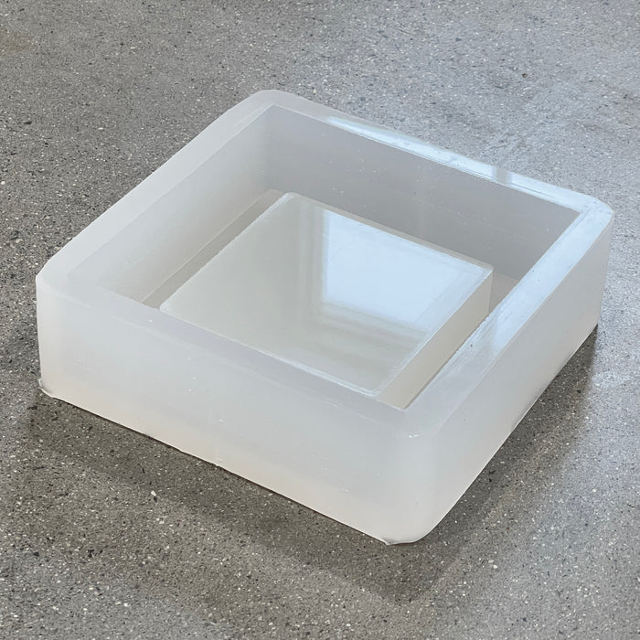 6x6x2" Deep Tray Silicone Mold For Epoxy Resin - 1" Deep Dish Mold