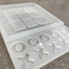9.5x9.5x0.75" Big Tic Tac Toe Silicone Mold With X & O Pieces