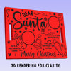 16x12x7/8" Limited Edition Santa Snacks Tray Christmas Silicone Mold