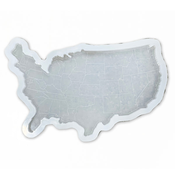 16x10x1" United States Of America - Lower 48 States - USA Map Silicone Mold