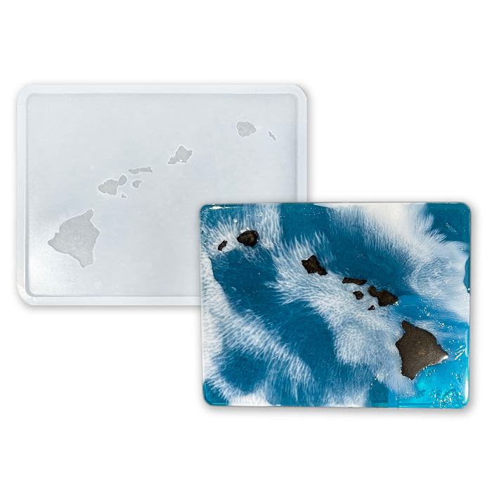 Hawaiian Islands And Ocean - 16x12x1/2" - Silicone Mold