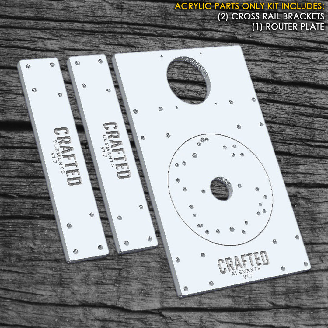 Router Sled Acrylic Router Base & Brackets — Crafted Elements