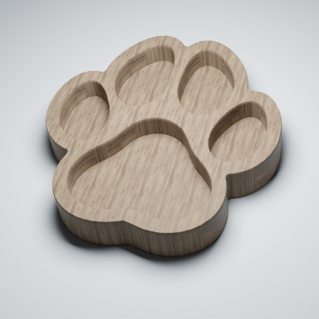 Dog Paw Print Tray / Inlay Acrylic Router Template – Crafted Elements