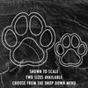 Dog Paw Print Tray / Inlay Acrylic Router Template