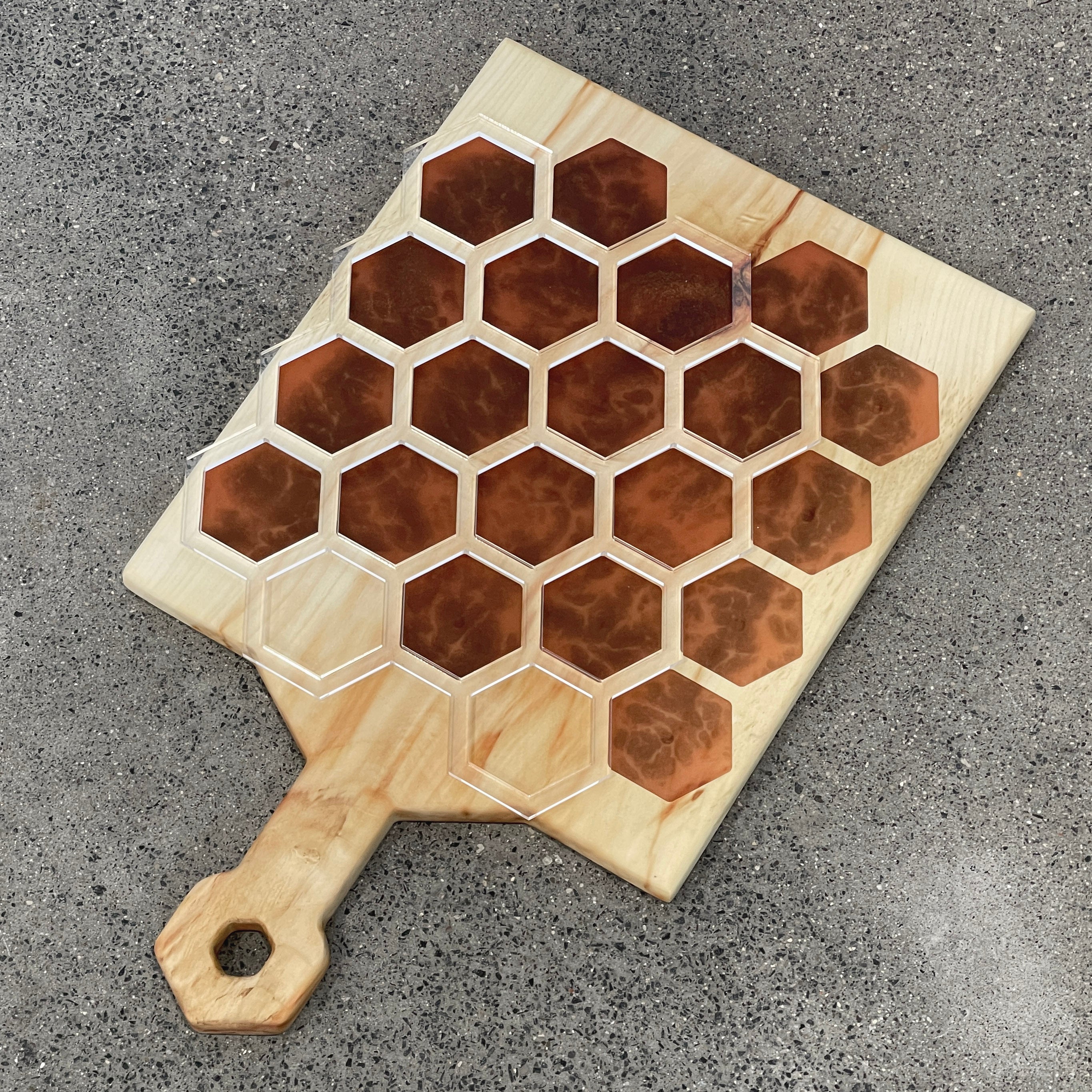 Honeycomb Inlay Acrylic Router Template - Hexagon Matrix Template ...