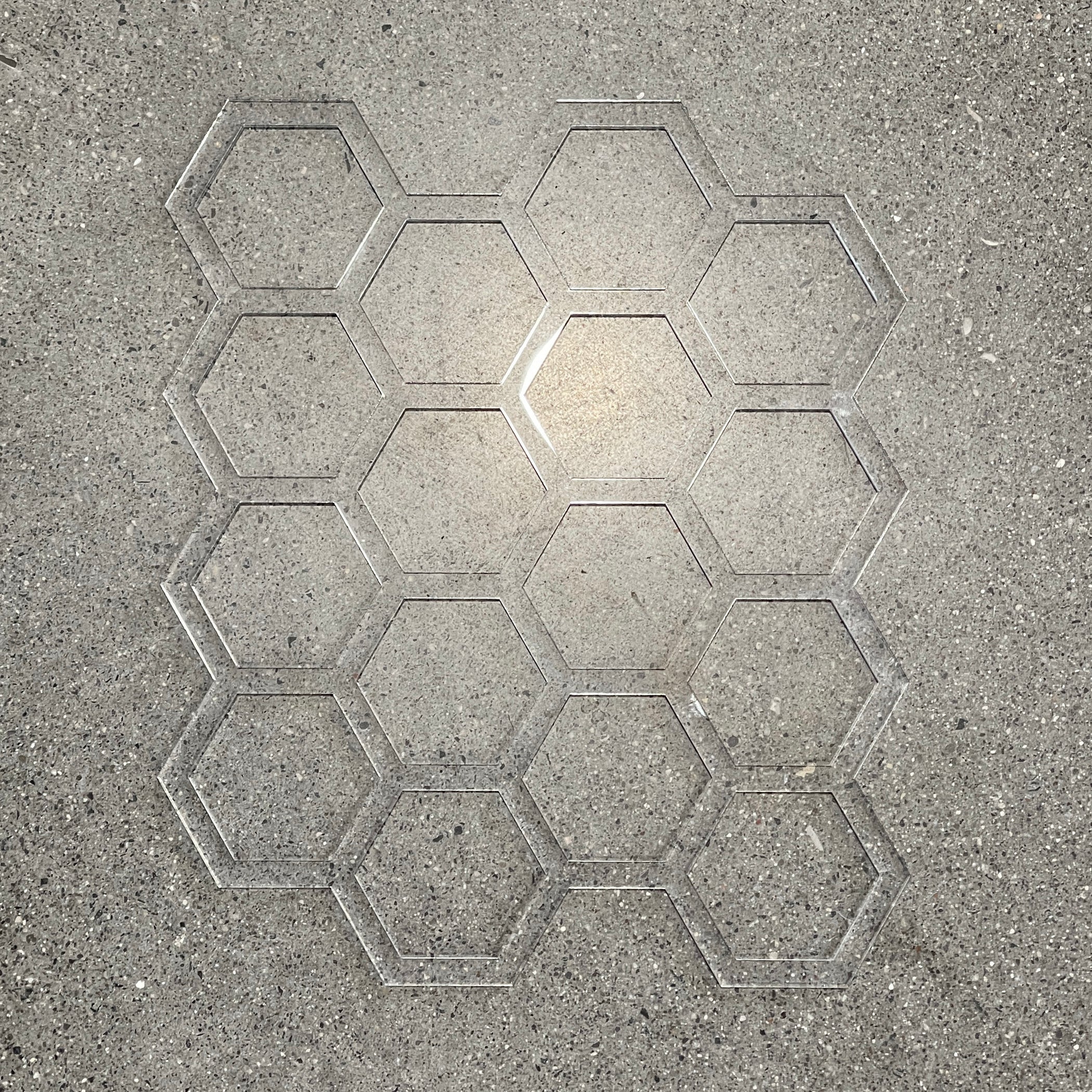 Honeycomb Inlay Acrylic Router Template - Hexagon Matrix Template ...