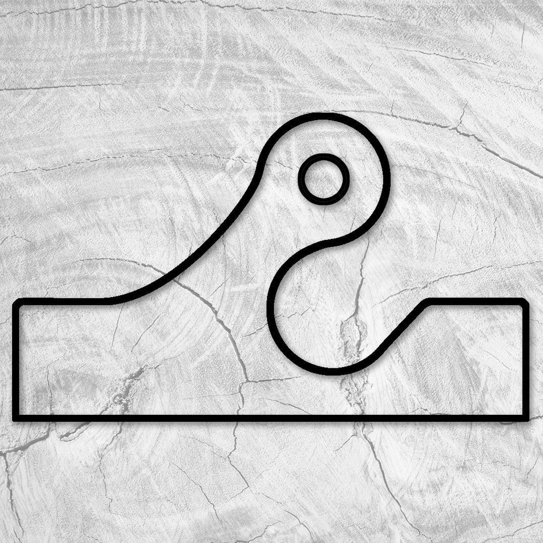 Offset Round Handle 1 Acrylic Router Template – Crafted Elements