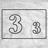 Dual 3" and 5" Number Acrylic Router Template - Numeric Inlay Template