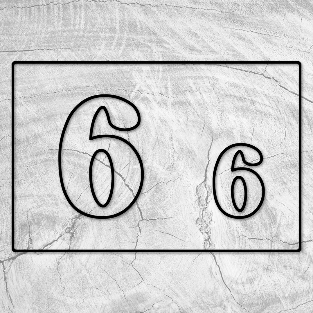 Dual 3" and 5" Number Acrylic Router Template Numeric Inlay Template