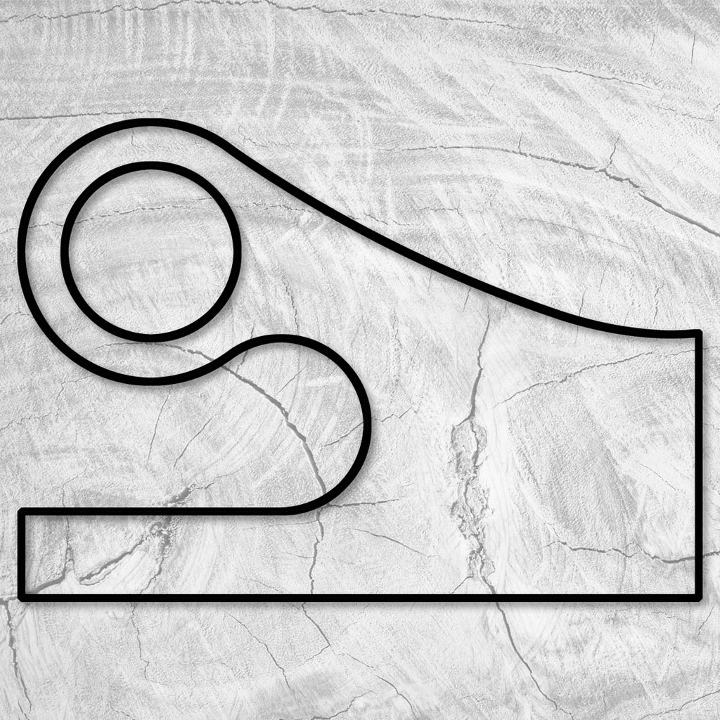 Offset Large Round Handle 2 Acrylic Router Template – Crafted Elements