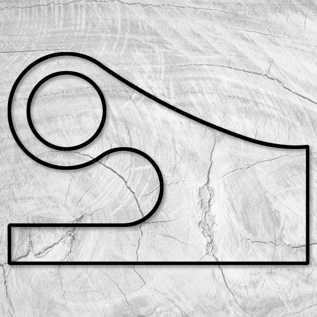 Offset Large Round Handle 2 Acrylic Router Template — Crafted Elements