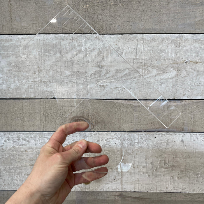 Offset Large Round Handle 2 Acrylic Router Template — Crafted Elements