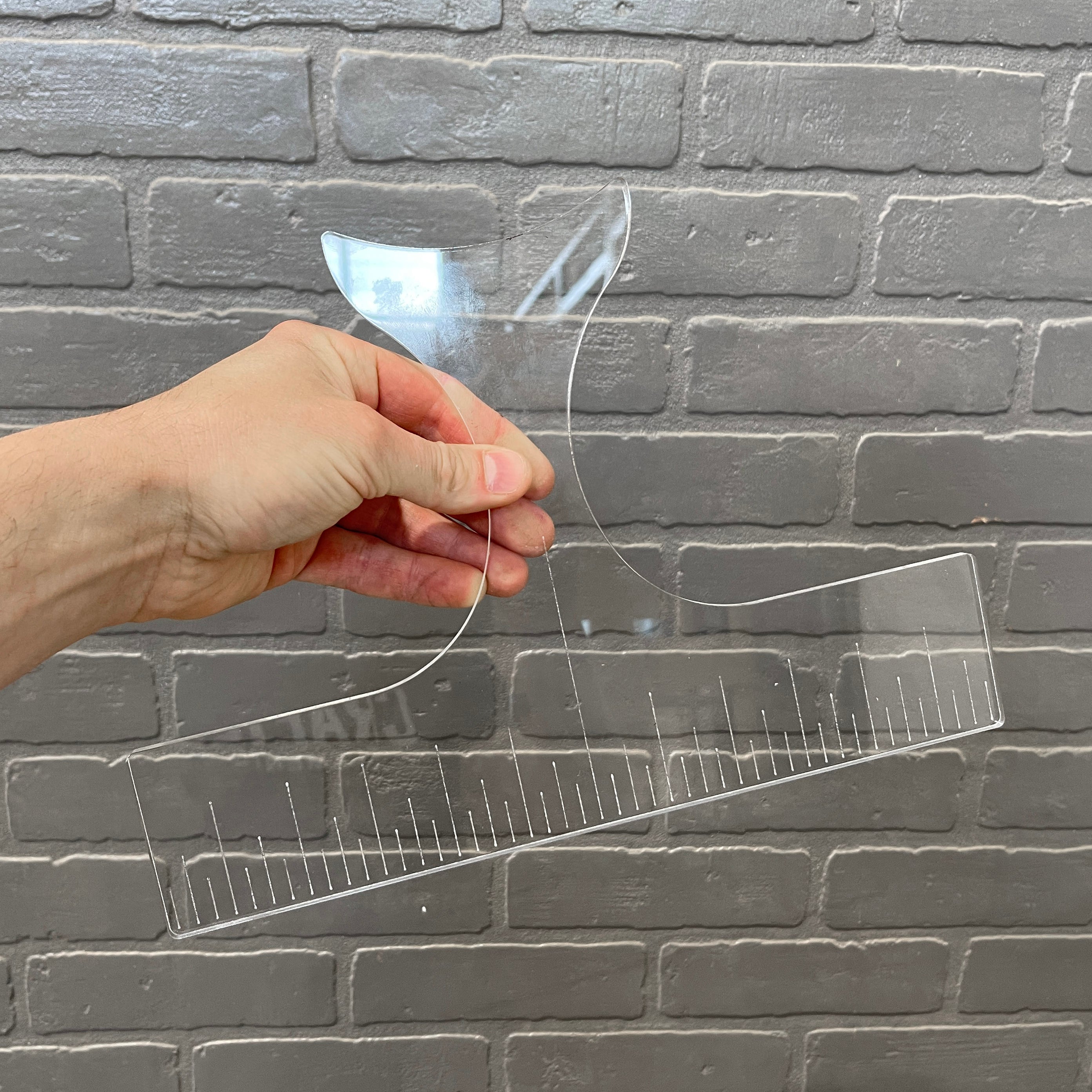 Fishtail Handle Acrylic Router Template — Crafted Elements