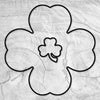 12.0x12.0" 4 Leaf Clover Shamrock + Inlay Acrylic Router Template
